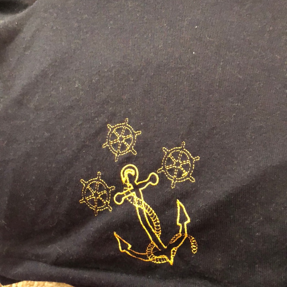 Navy and gold torrid sweater